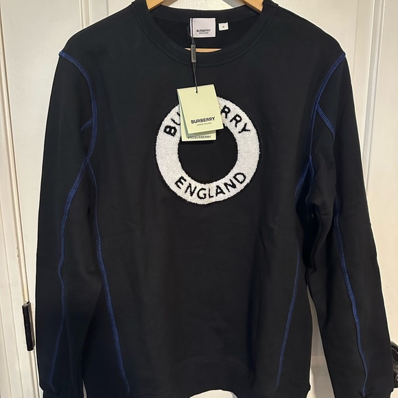 Burberry Logo Graphic Cotton Sweatshirt Size Medium - Picture 2 of 12